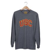 USC Trojan Basics Charcoal Arch Stroke Long Sleeve T-Shirt